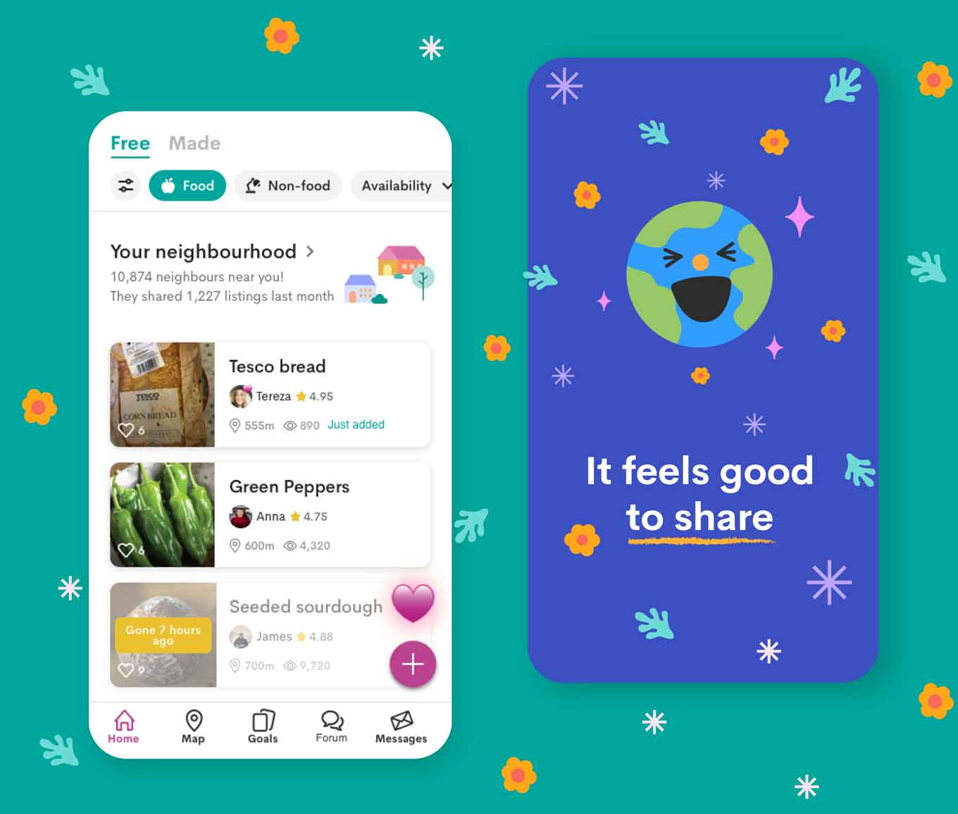 OLIO - Your neighbourhood - Free  Made - Food Non-food - App