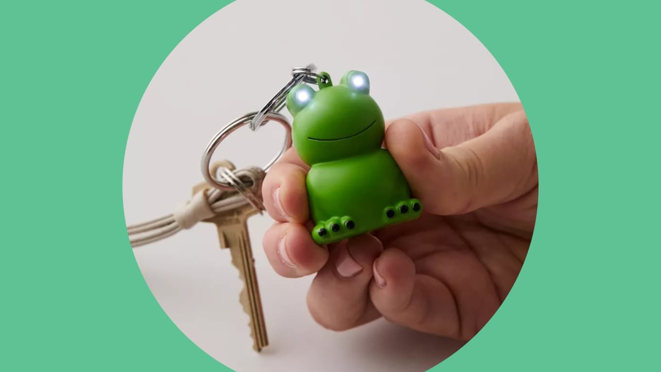 Electric frog keychain lighter