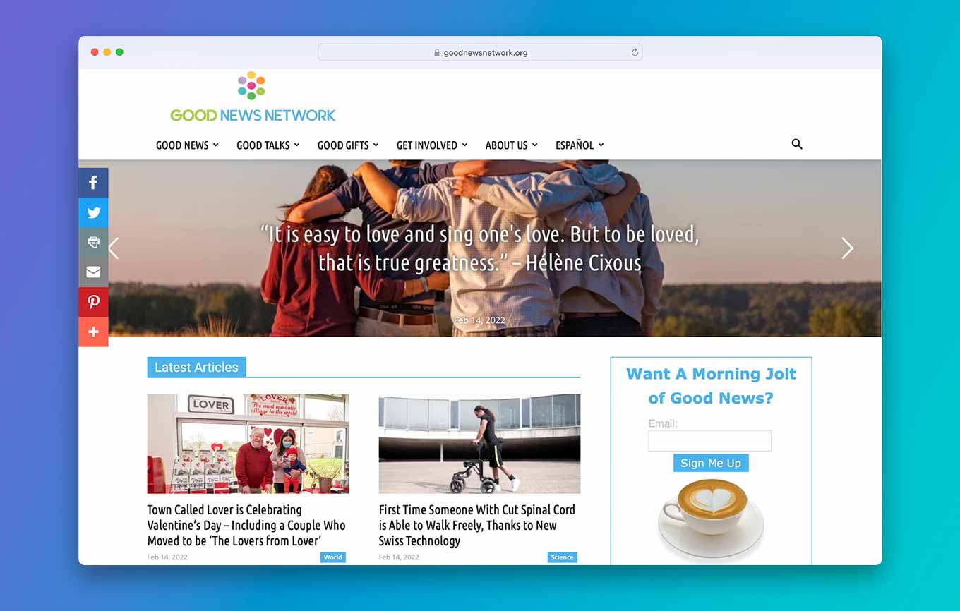 Good News Network - Positive News Website