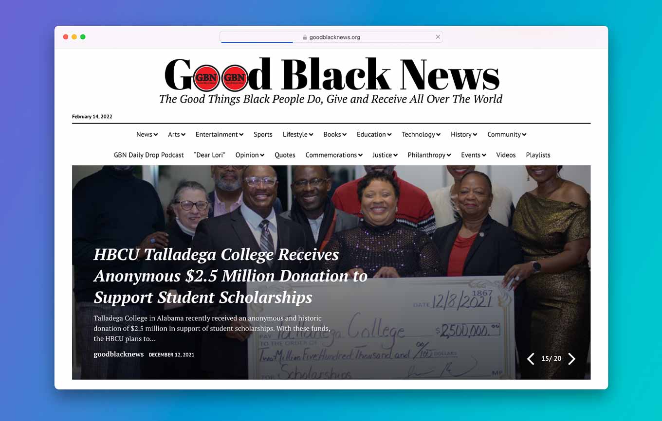 Good Black News: The good things Black people do, give, and receive all over the world: HBCU Talladega college receives anonymous $2.5 million donation to support student scholarships