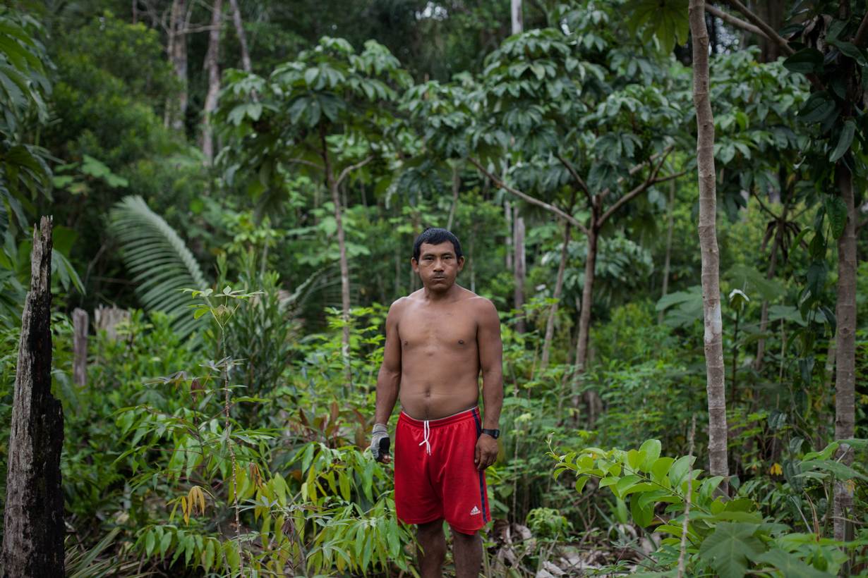 Celestino Yucuna, 'captain' of the Bella Vista riverside community, Amazonas province, Miriti- Parana, Colombia