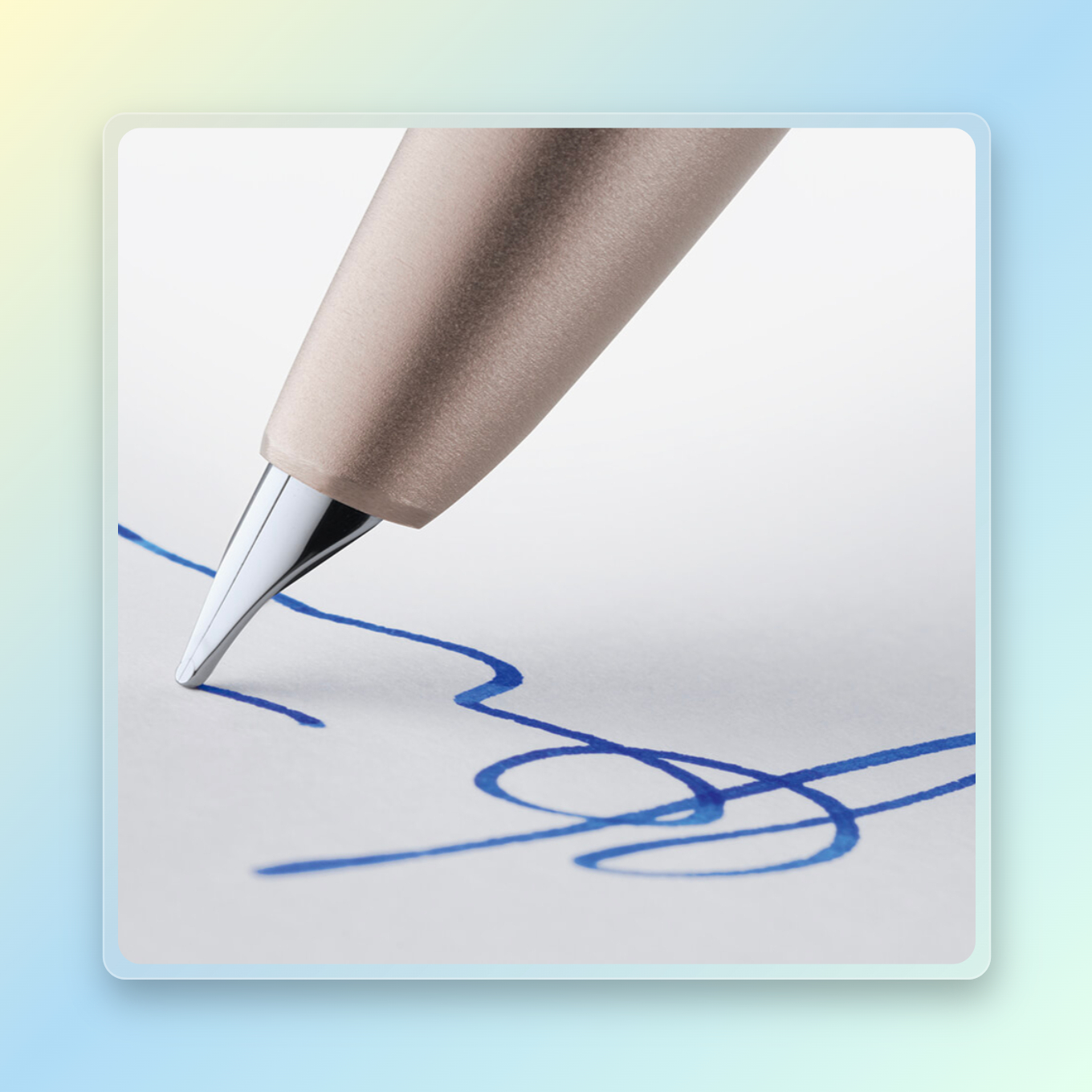 Fountain pen signing a paper
