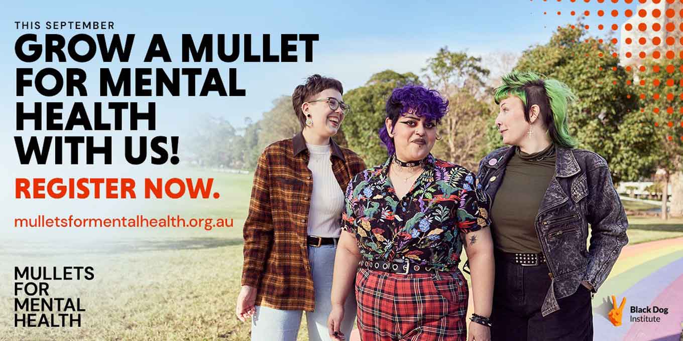 This September, grow a mullet for mental health with us! Register now: Mullets for Mental Health