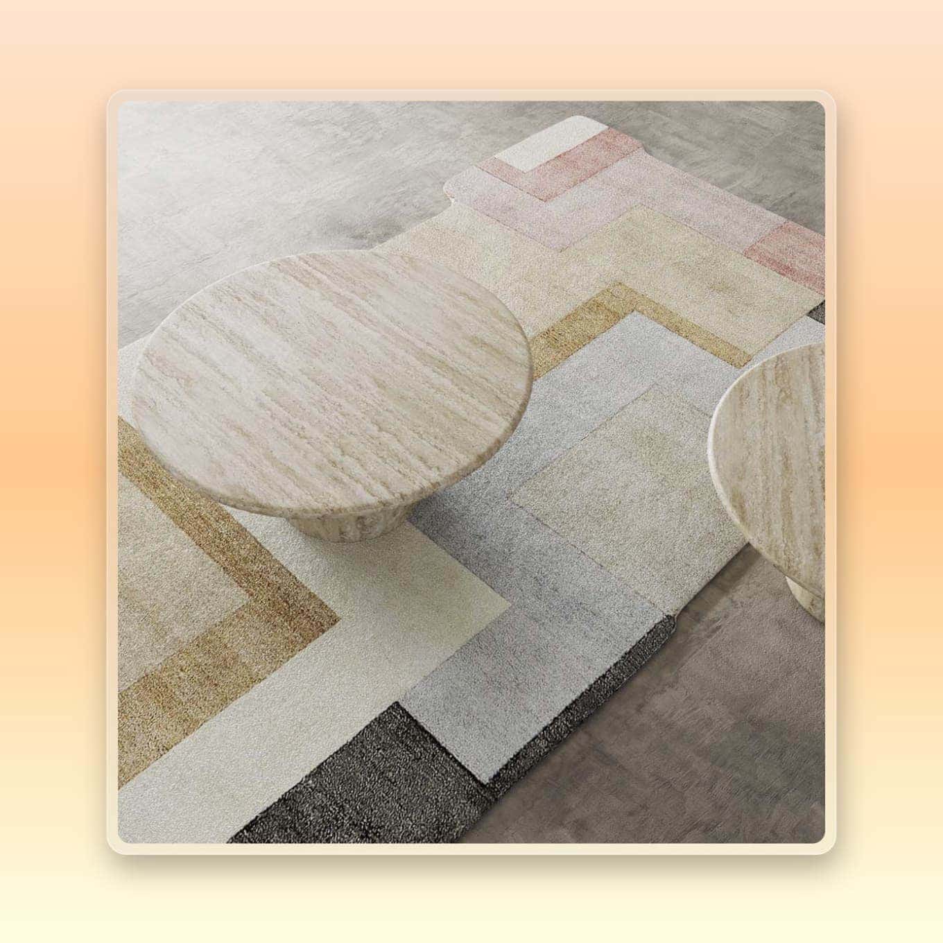 Colorful and abstract sustainable rug