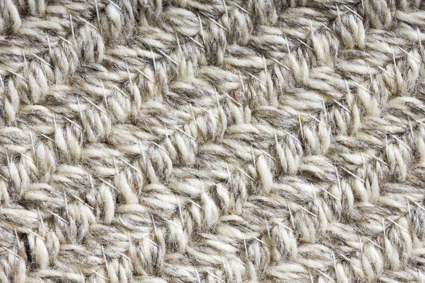 Close-up view of natural rug fibers