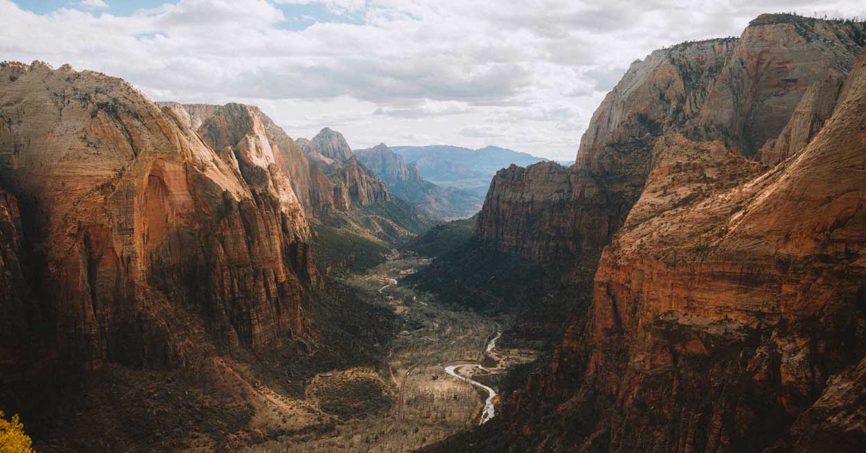 Stunning view of Zion National Park