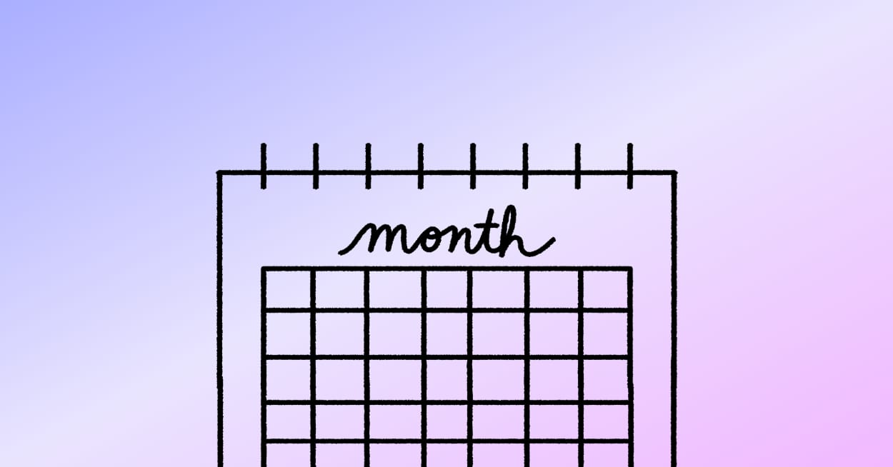 Illustrated February awareness calendar