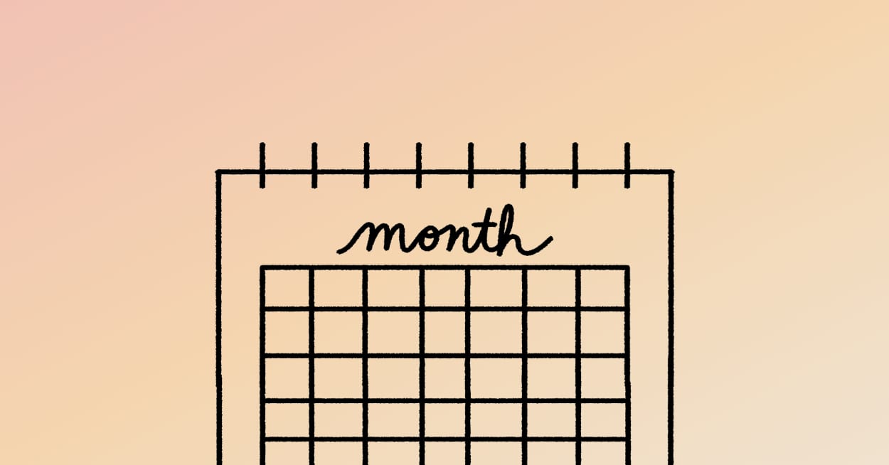 Simple calendar representing heritage and history months