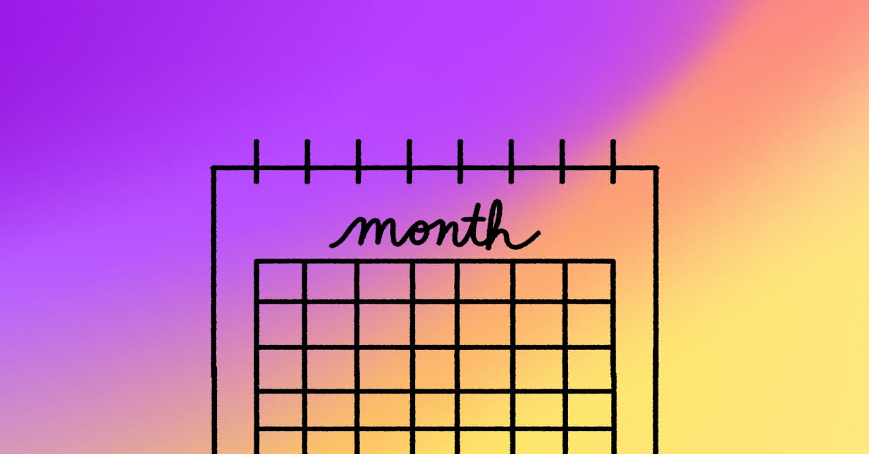 Illustration of simple cancer calendar