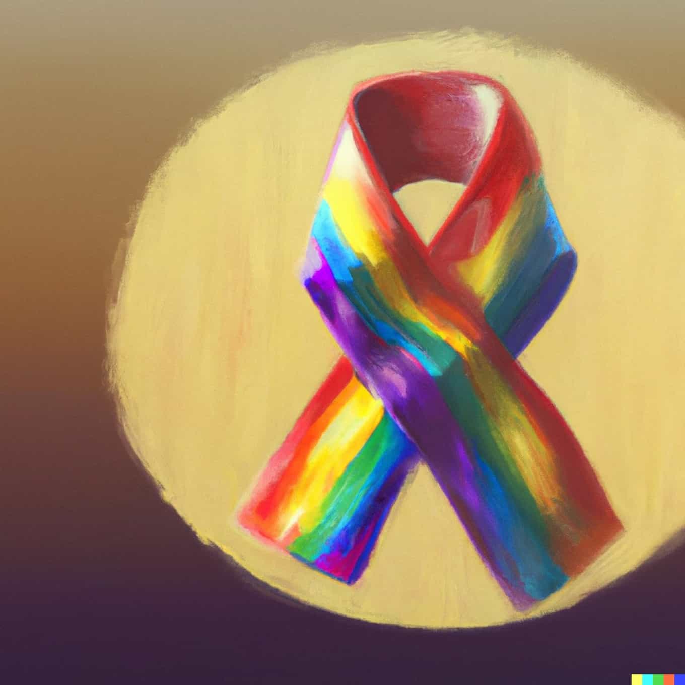 Rainbow Awareness Ribbon