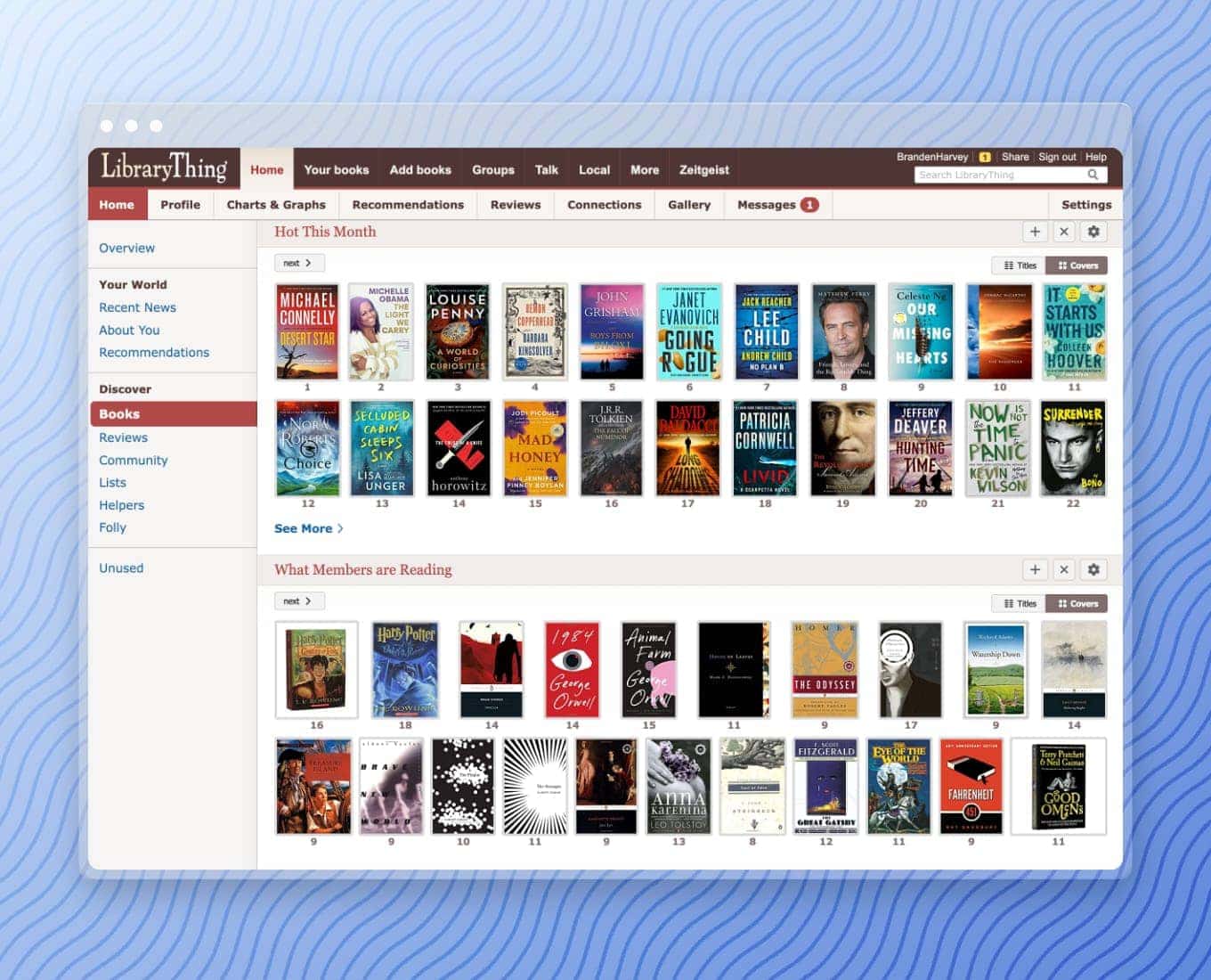 Screenshot of LibraryThing's biggest Goodreads-related features