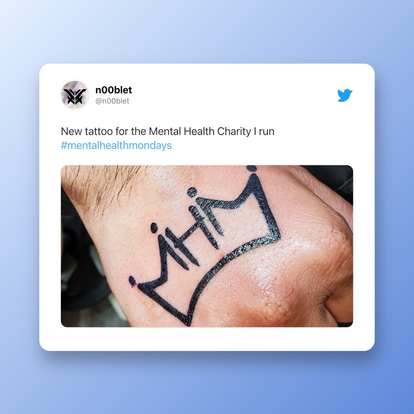 New tattoo for the Mental Health Charity I run #mentalhealthmondays