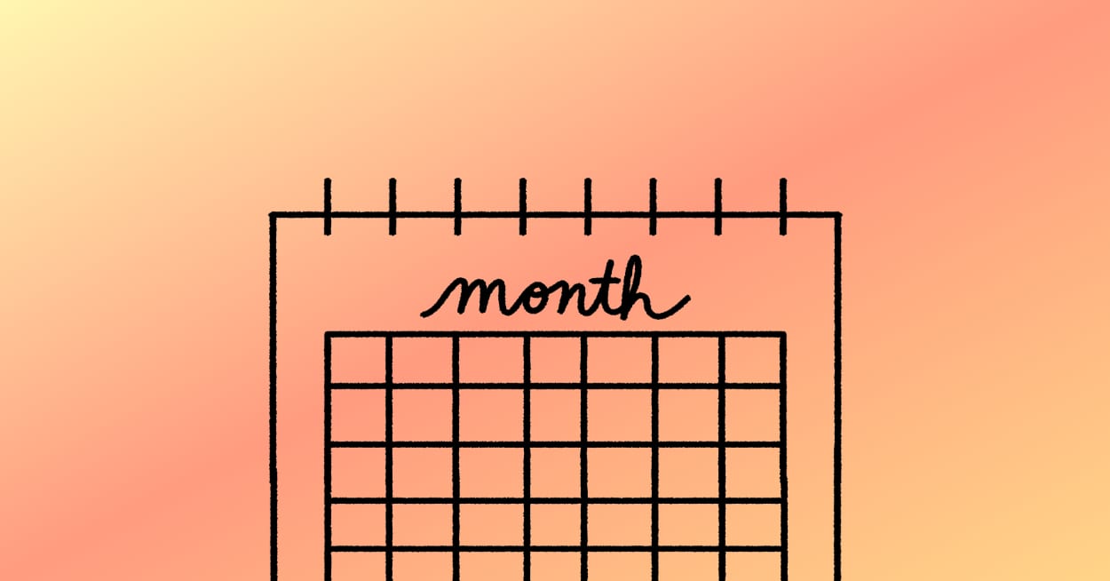 Orange September Awareness Month Calendar