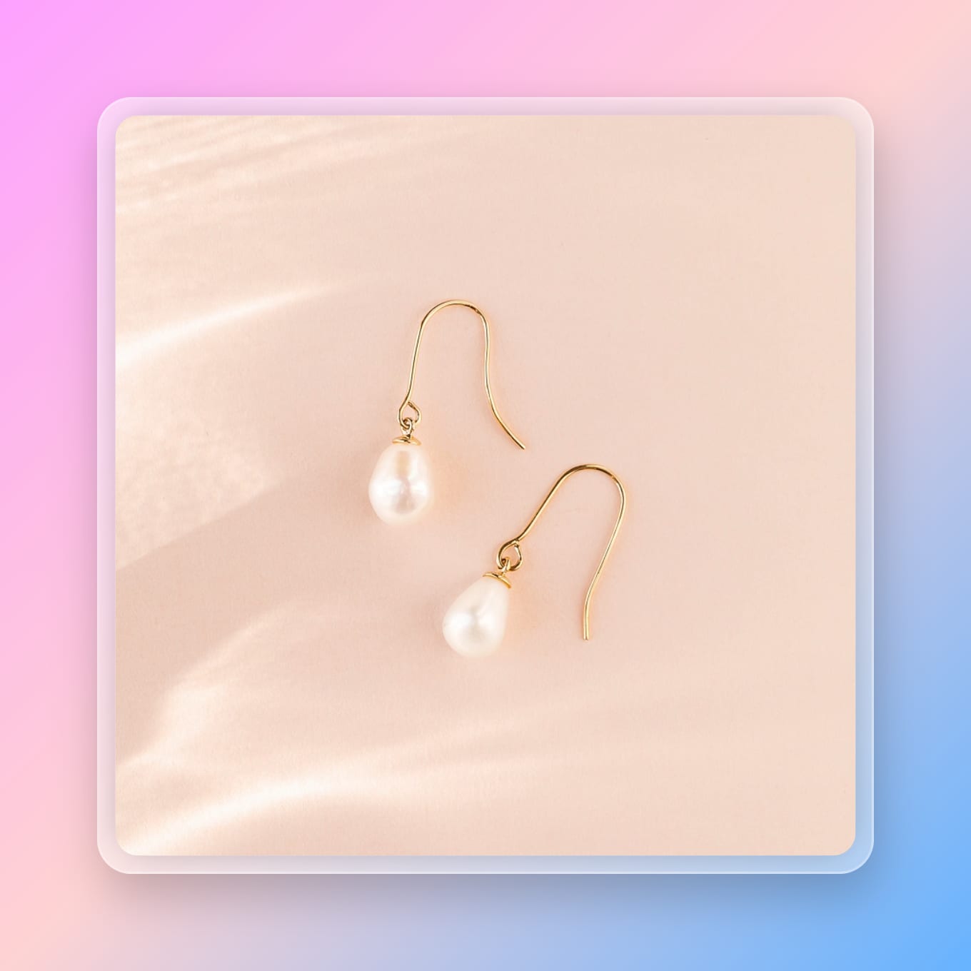 Baroque Freshwater Pearl Earrings in gold