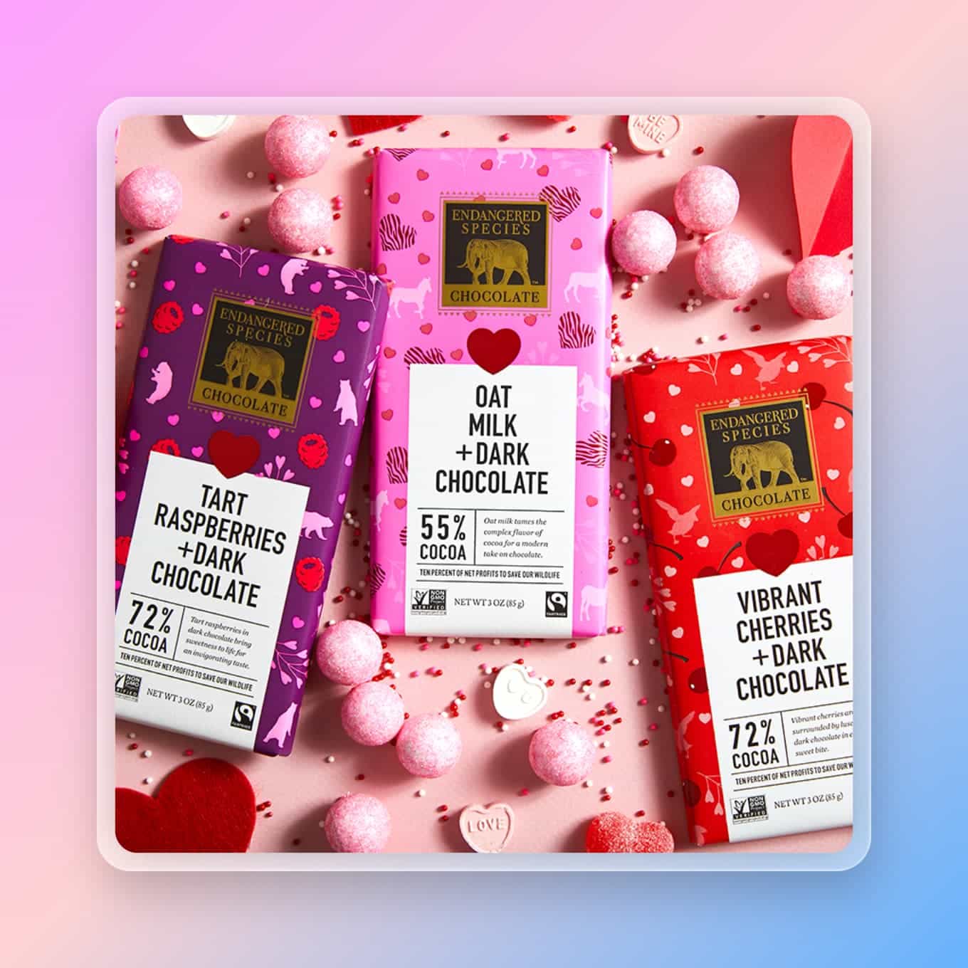Endngered Species Valentine's Day chocolate