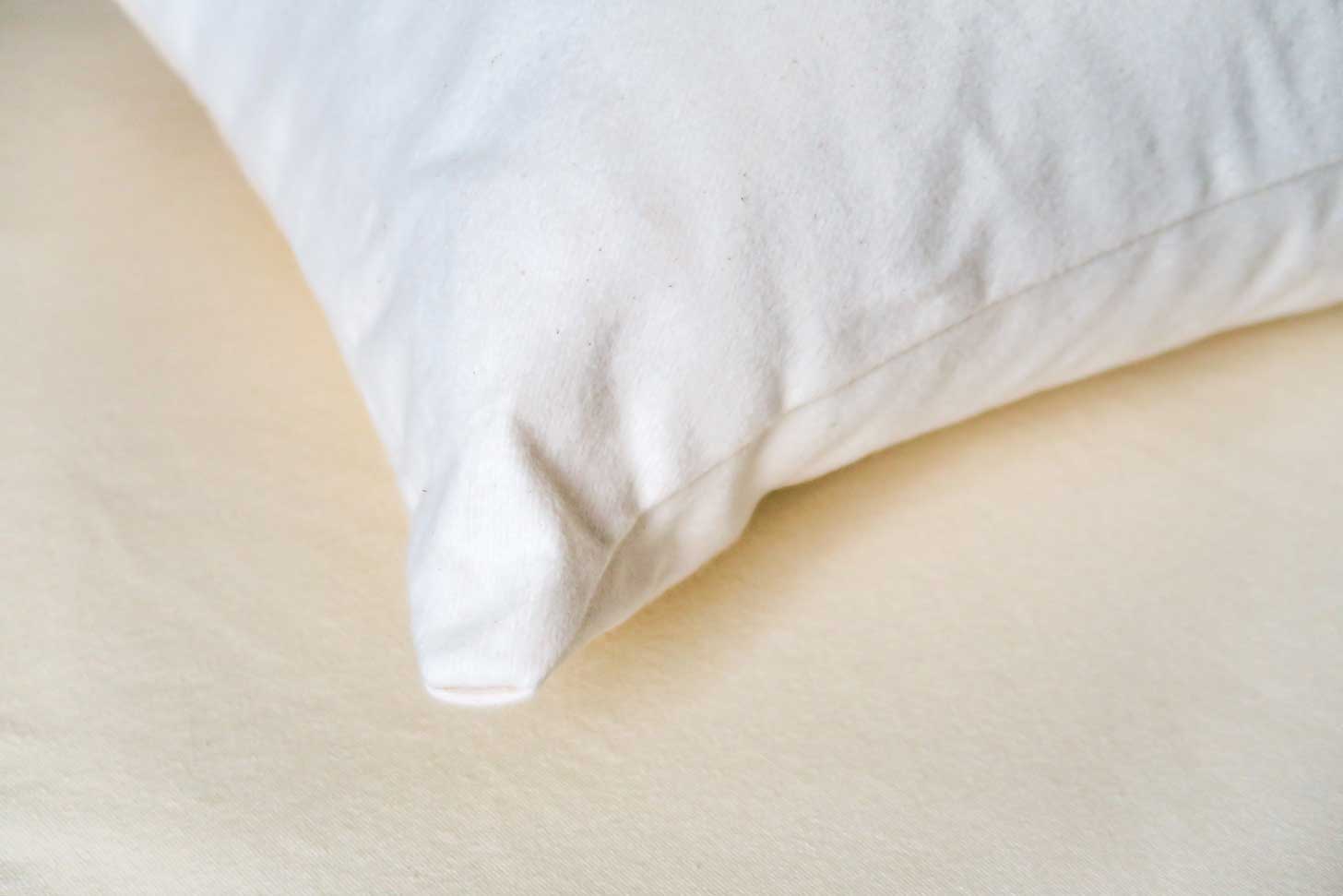 Closeup view of a pillow