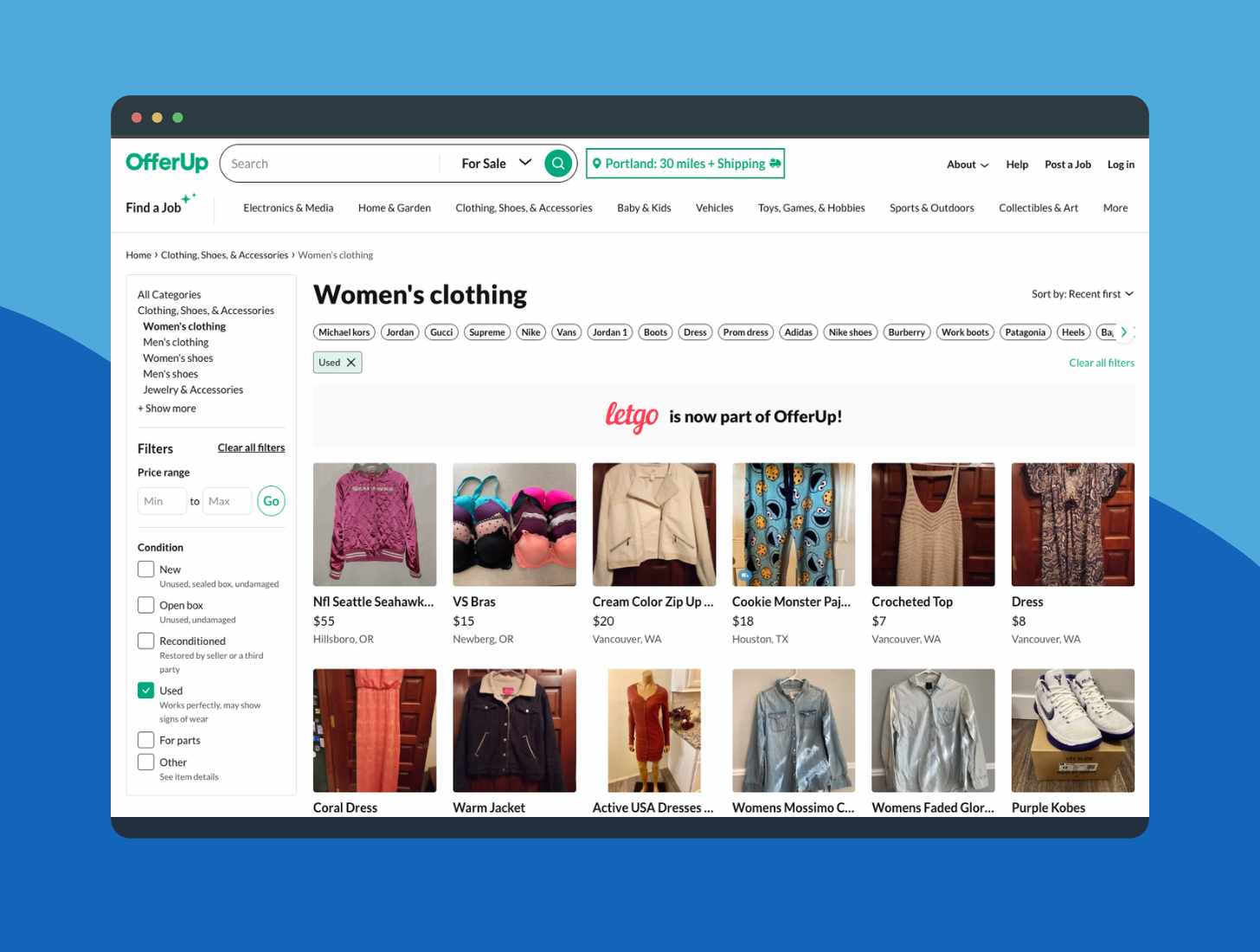 OfferUp Website: Buy and sell used clothes locally or online