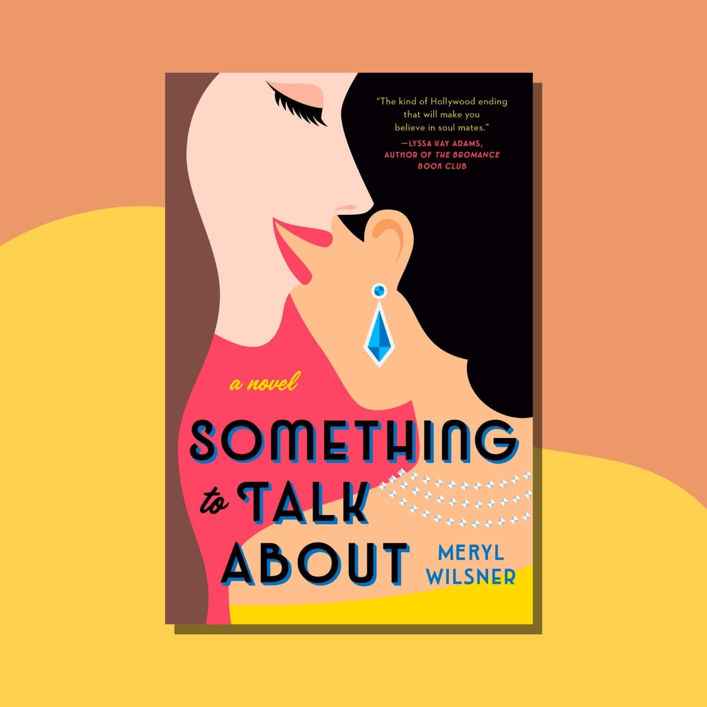 “Something to Talk About” by Meryl Wilsner - cover is a woman whispering into another woman's ear