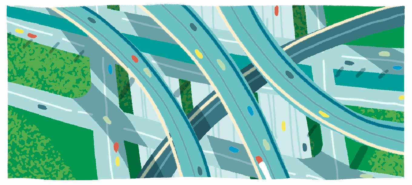 An illustration of a highway