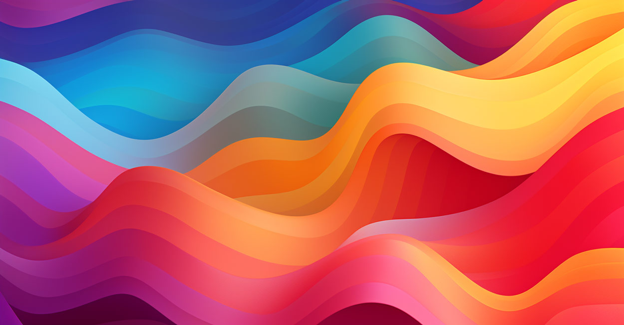 Colorful gradient waves representing positive and negative personality traits