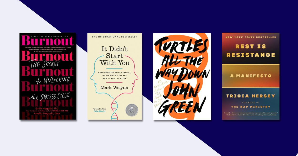 Covers of 4 of the top mental health books