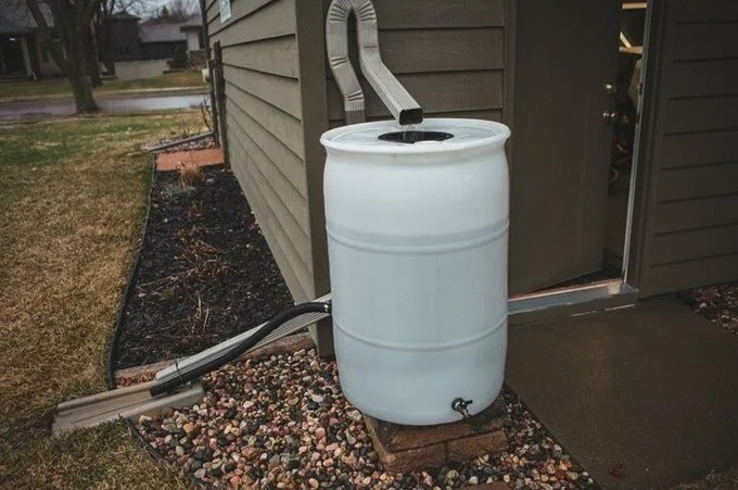 A barrel for collecting rainwater