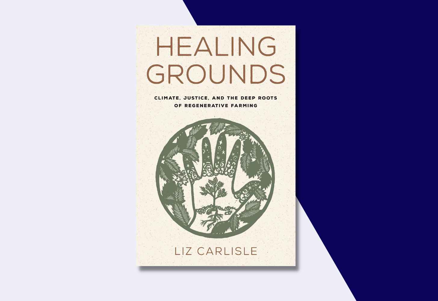 The Cover Of “Healing Grounds: Climate, Justice, and the Deep Roots of Regenerative Farming” by Liz Carlisle