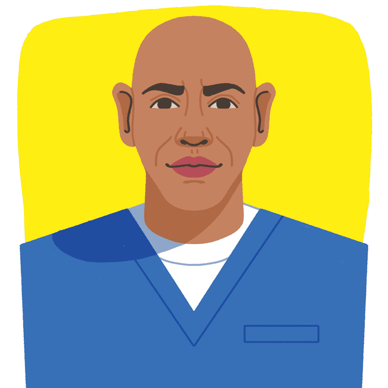 Kwane Stewart, illustrated in bold colors
