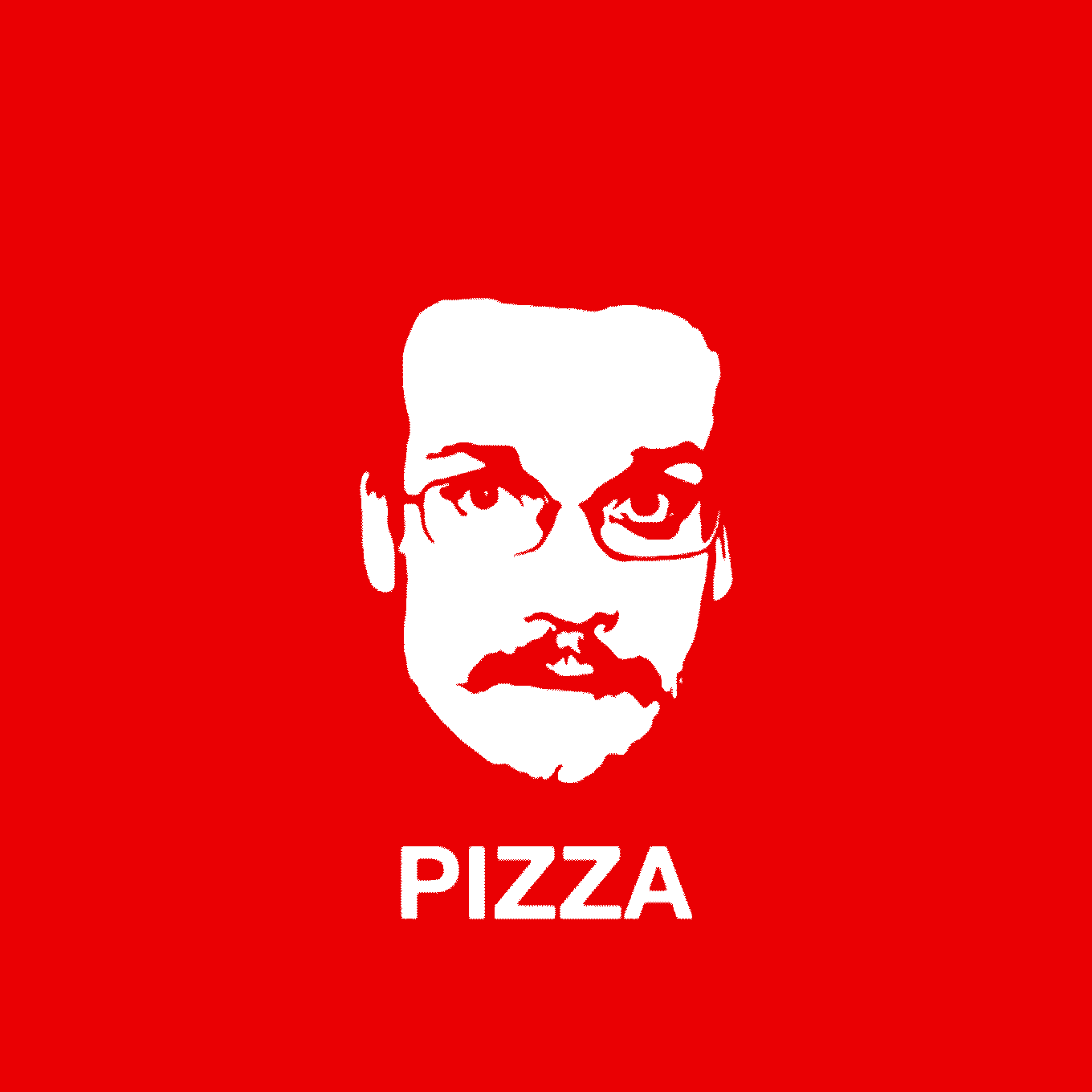 The original red Pizza John artwork