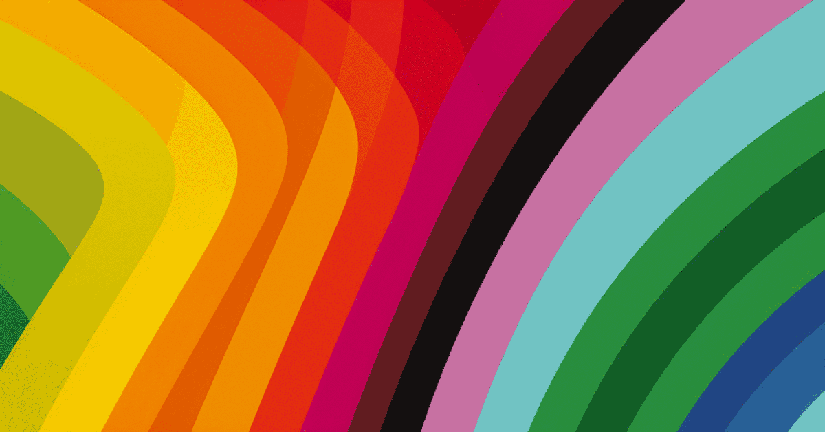 Abstract illustration of LGBTQ+ pride flag